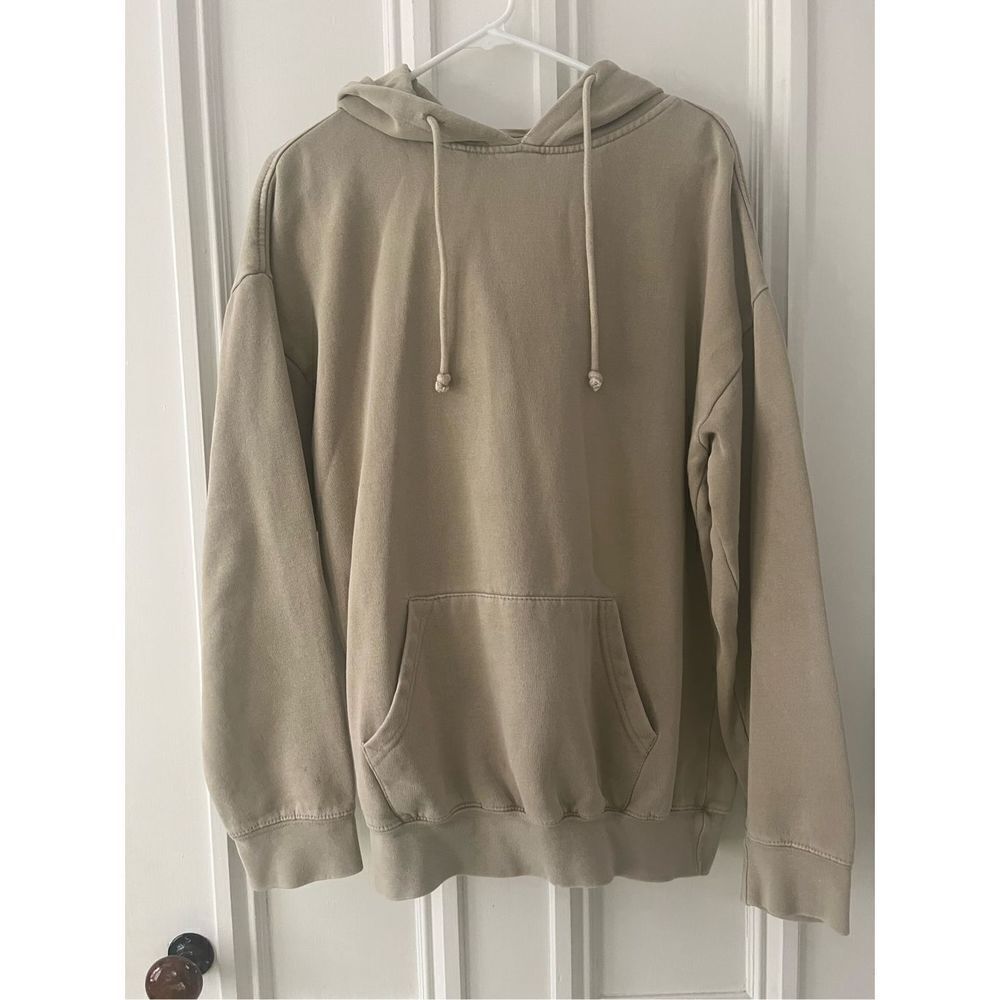 PAC Sun beige tan men’s hoodie pullover oversized sweatshirt S